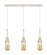 Downtown Urban Three Light Linear Pendant in Polished Nickel (405|123-452-1P-PN-G452-4ME)