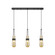 Downtown Urban Three Light Linear Pendant in Matte Black (405|123-452-1P-BK-G452-4ME)