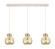 Newton Three Light Linear Pendant in Polished Nickel (405|123-410-1PS-PN-G410-8ME)