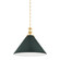 Painted No. 2 One Light Pendant in Aged Brass/Soft Studio Green (70|MDS352L-AGB/SSG)