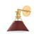 Painted No. 2 One Light Wall Sconce in Aged Brass/Soft Crimson (70|MDS350-AGB/CRN)