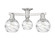 Arcadia Three Light Semi-Flush Mount in Brushed Satin Nickel (405|716-3F-SN-G1213-6CL)