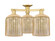 Arcadia Three Light Semi-Flush Mount in Satin Gold (405|716-3F-SG-G559-8ME)