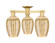 Arcadia Three Light Semi-Flush Mount in Satin Gold (405|716-3F-SG-G457-6ME)