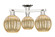 Arcadia Three Light Semi-Flush Mount in Polished Nickel (405|716-3F-PN-G458-7ME)