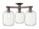 Arcadia Three Light Semi-Flush Mount in Oil Rubbed Bronze (405|716-3F-OB-G460-7CL)