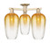 Arcadia Three Light Semi-Flush Mount in Champagne Bronze (405|716-3F-CB-G484-7AM)