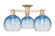 Arcadia Three Light Semi-Flush Mount in Champagne Bronze (405|716-3F-CB-G483-8SB)