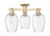 Arcadia Three Light Semi-Flush Mount in Champagne Bronze (405|716-3F-CB-G457-6CL)