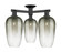 Arcadia Three Light Semi-Flush Mount in Matte Black (405|716-3F-BK-G484-7SL)