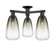 Arcadia Three Light Semi-Flush Mount in Matte Black (405|716-3F-BK-G480-6SL)