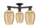 Arcadia Three Light Semi-Flush Mount in Matte Black (405|716-3F-BK-G457-6ME)