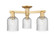 Arcadia Three Light Semi-Flush Mount in Brushed Brass (405|716-3F-BB-G559-5SDY)