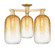 Arcadia Three Light Semi-Flush Mount in Brushed Brass (405|716-3F-BB-G482-7AM)