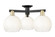 Arcadia Three Light Semi-Flush Mount in Black Antique Brass (405|716-3F-BAB-G483-8OP)