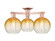 Arcadia Three Light Semi-Flush Mount in Antique Copper (405|716-3F-AC-G483-8AM)
