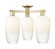 Arcadia Three Light Semi-Flush Mount in Antique Brass (405|716-3F-AB-G484-7OP)