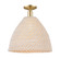 Arcadia One Light Semi-Flush Mount in Champagne Bronze (405|716-1C-CB-NBD-16-NAT)