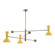 Clare Three Light Pendant in Polished Nickel w/Sunset Painted (165|SU11SU)