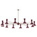 Clare 12 Light Chandelier in Polished Nickel w/Sugar Plum Painted (165|SM13SM)