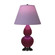 Small Double Gourd One Light Accent Lamp in Sugar Plum Glazed Ceramic w/Deep Patina Bronze (165|SM11L)