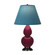 Small Double Gourd One Light Accent Lamp in Sugar Plum Glazed Ceramic w/Deep Patina Bronze (165|SM11B)