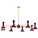 Clare Eight Light Chandelier in Modern Brass w/Sugar Plum Painted (165|SM08SM)