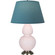 Double Gourd One Light Table Lamp in Rose Water Glazed Ceramic w/Antique Silver (165|RW22B)