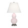 Small Double Gourd One Light Accent Lamp in Rose Water Glazed Ceramic w/Antique Silver (165|RW12X)