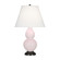 Small Double Gourd One Light Accent Lamp in Rose Water Glazed Ceramic w/Deep Patina Bronze (165|RW11X)