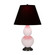 Small Double Gourd One Light Accent Lamp in Rose Water Glazed Ceramic w/Deep Patina Bronze (165|RW11K)