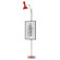 Clare One Light Floor Easel in Polished Nickel w/Ruby Red Painted (165|RR17RR)