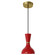 Clare One Light Pendant in Modern Brass w/Ruby Red Painted (165|RR01RR)