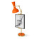 Clare One Light Table Easel in Modern Brass w/Pumpkin Painted (165|PM14PM)