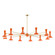 Clare 12 Light Chandelier in Modern Brass w/Pumpkin Painted (165|PM12PM)