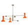 Clare Three Light Pendant in Polished Nickel w/Pumpkin Painted (165|PM11PM)