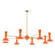 Clare Eight Light Chandelier in Modern Brass w/Pumpkin Painted (165|PM08PM)