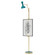 Clare One Light Floor Easel in Modern Brass w/Peacock Painted (165|PC16PC)