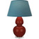 Double Gourd One Light Table Lamp in Oxblood Glazed Ceramic w/Lucite (165|OX23B)
