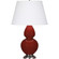 Double Gourd One Light Table Lamp in Oxblood Glazed Ceramic w/Antique Silver (165|OX22X)