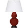 Double Gourd One Light Table Lamp in Oxblood Glazed Ceramic w/Deep Patina Bronze (165|OX21X)