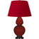 Double Gourd One Light Table Lamp in Oxblood Glazed Ceramic w/Deep Patina Bronze (165|OX21R)