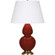 Double Gourd One Light Table Lamp in Oxblood Glazed Ceramic w/Antique Natural Brass (165|OX20X)