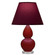 Small Double Gourd One Light Accent Lamp in Oxblood Glazed Ceramic w/Lucite (165|OX13P)