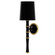 Kane One Light Wall Sconce in Obsidian w/Modern Brass (165|OS87X)