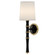 Kane One Light Wall Sconce in Obsidian w/Modern Brass (165|OS87)
