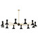 Clare 12 Light Chandelier in Modern Brass w/Obsidian Painted (165|OS12OS)