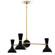 Clare Three Light Chandelier in Modern Brass w/Obsidian Painted (165|OS03OS)