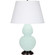 Double Gourd One Light Table Lamp in Mint Glazed Ceramic w/Deep Patina Bronze (165|MN21X)