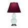 Small Double Gourd One Light Accent Lamp in Mint Glazed Ceramic w/Antique Silver (165|MN12P)